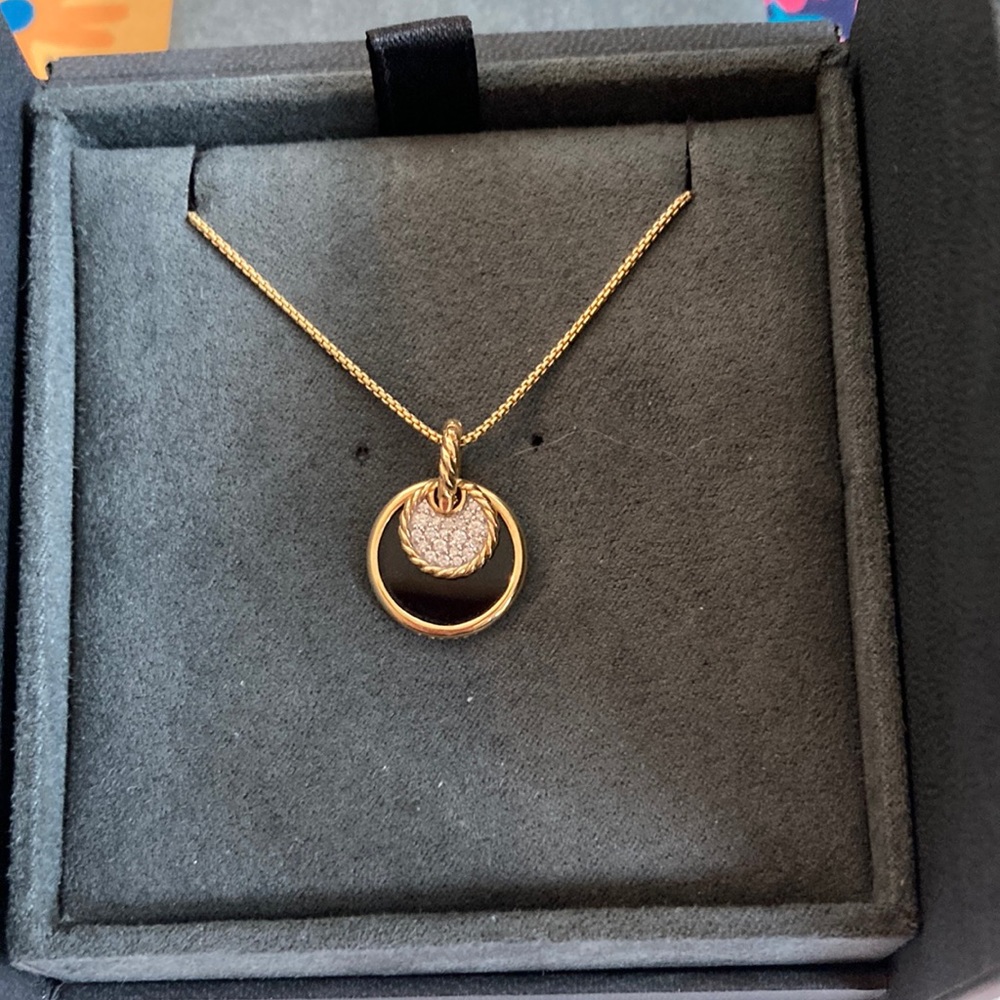 David Yurman 18K Mini Eclipse Elements Necklace